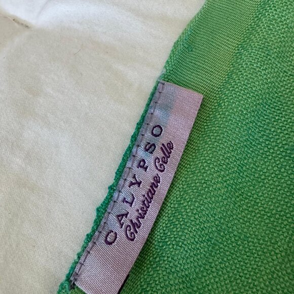 Calypso Green Sarong / Beach Wrap Scarf | One Size | Resort Cover-Up - Picture 5 of 5